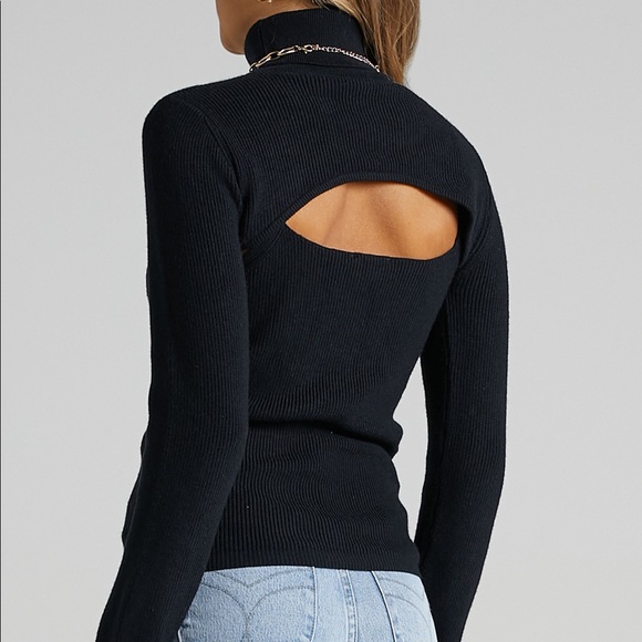 Showpo Keagan Knit Long Sleeve Top with High Neck ✨ - Picture 7 of 7